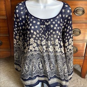 Long Sleeve Floral Long Sleeve Blouse